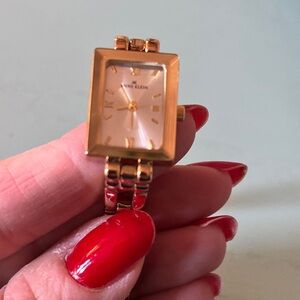 Anne Klein Rose gold open adjustable link bracelet